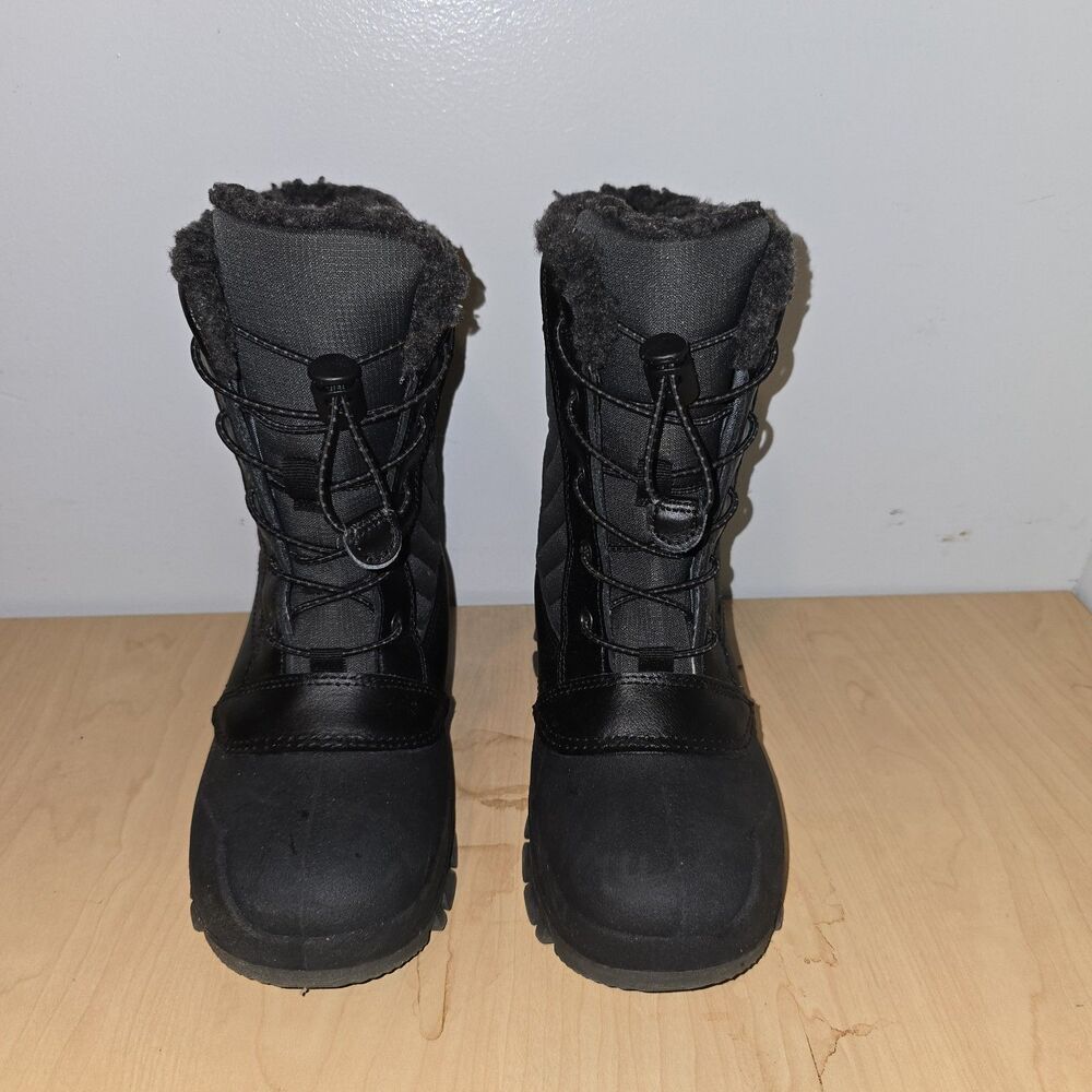 Boys All in Motion Skylar black winter snow boots size 3